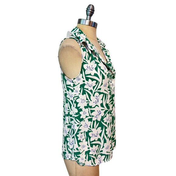 Cabi New NWT Bloom Top #6099 Green w white flowers Size XS - Picture 4 of 7